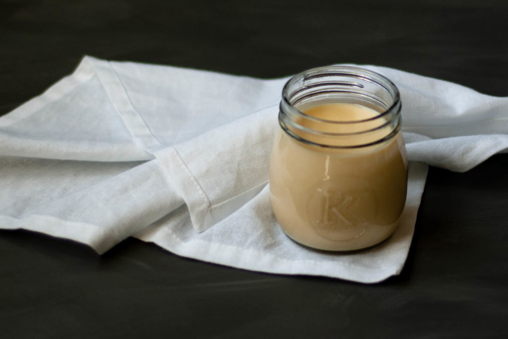 This simple, easy to make high protein vanilla custard gets a sneaky protein boost, making it a tasty, high protein treat that can be enjoyed on its own or poured over a dessert.